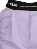 Shorts Short en laine MSGM Violet Femme