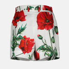 Shorts Short à imprimé Coquelicot Dolce & Gabbana Blanco Femme