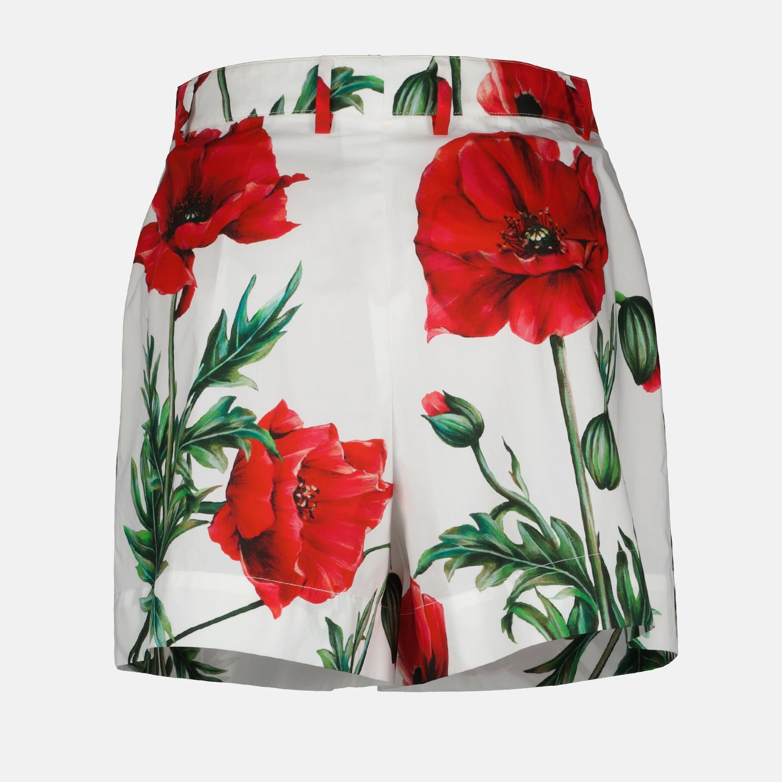 Shorts Short à imprimé Coquelicot Dolce & Gabbana Blanco Femme