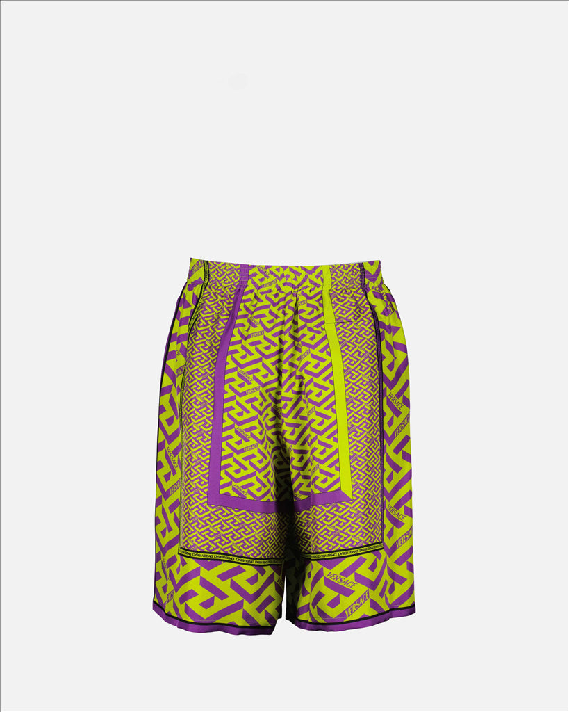 Shorts Short Greca Versace Purple Man