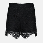 Shorts Short en dentelle macramé Burberry Noir Femme