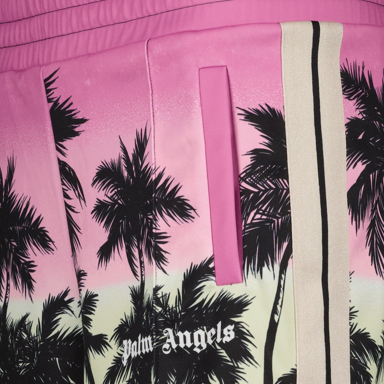 Shorts Short Pink Sunset Palm Angels Violet Homme