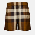 Shorts Short à carreaux Burberry Marrom Femme