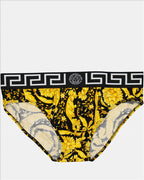 Moda mare Slip Barocco Versace Oro Homme