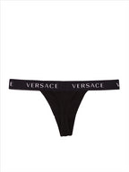 Intimo e homewear String à logo Versace Nero Femme
