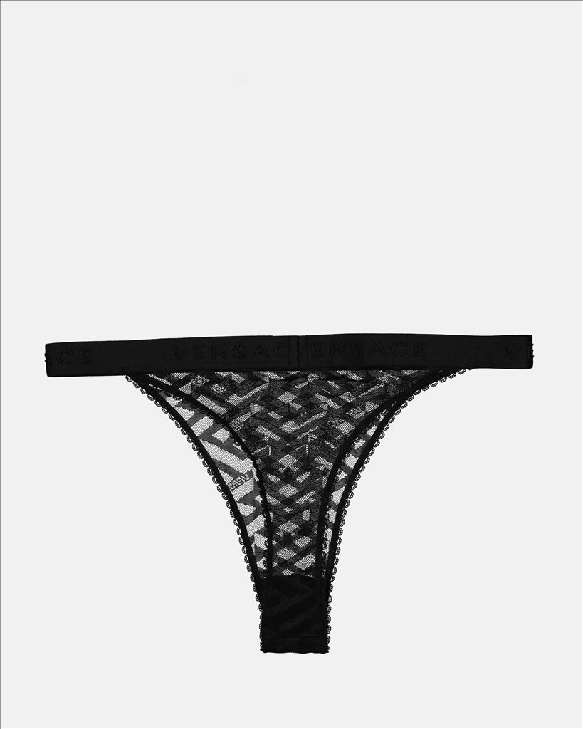 Intimo e homewear String Greca Signature Versace Nero Femme