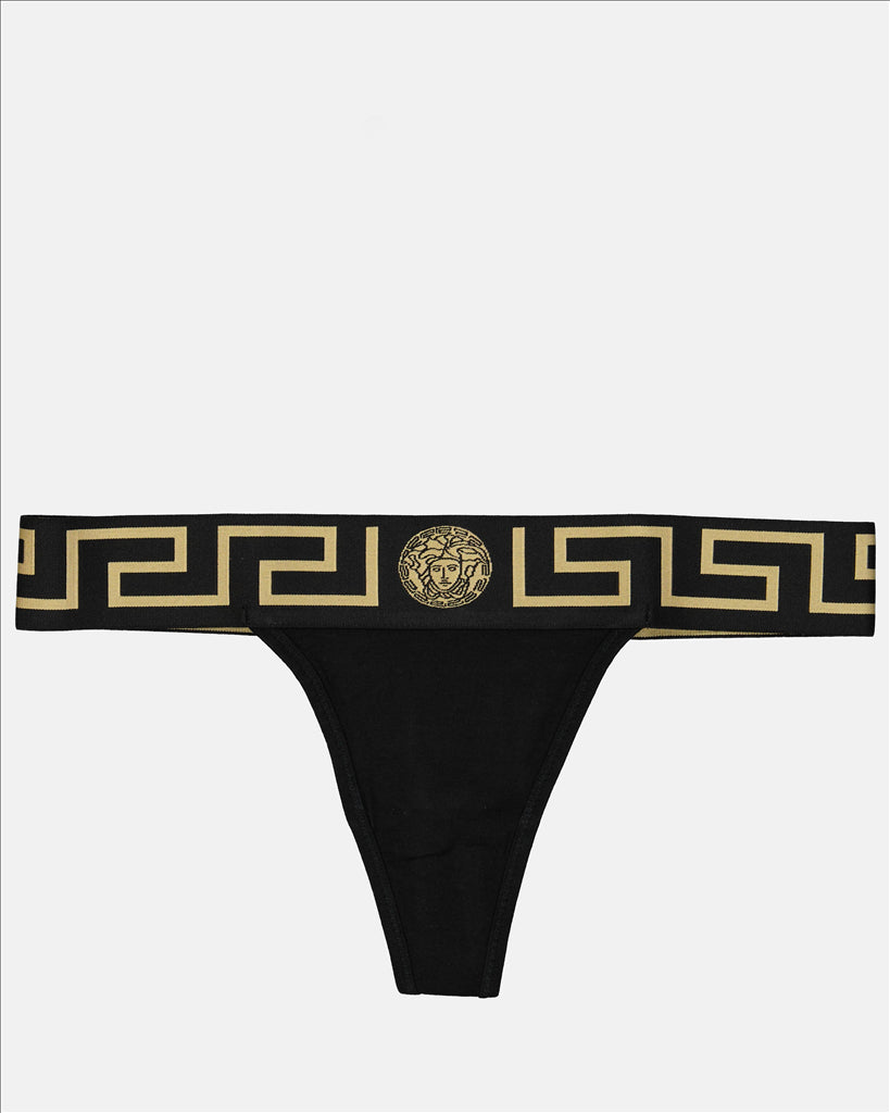 Intimo e homewear String Medusa Greca Versace Nero Femme