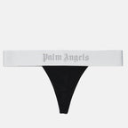 Roupa íntima e homewear String à logo Palm Angels Preto Femme