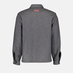 Shirts Gray wool overshirt Kenzo Gray Man