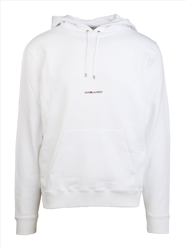 Sweatshirts Sweat à capuche à logo Saint Laurent Blanc Homme