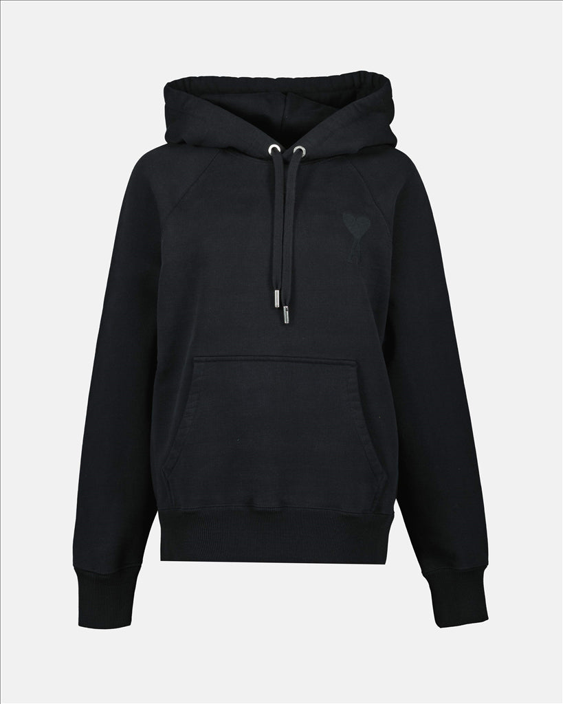 Sweatshirts Sweat à capuche Ami de coeur Ami PARIS Noir Unisexe