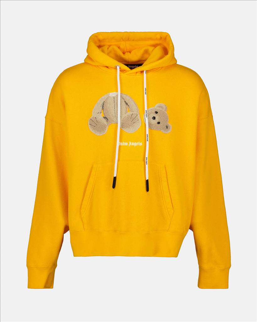 Sweatshirts Sweat à capuche Bear Palm Angels Jaune Homme
