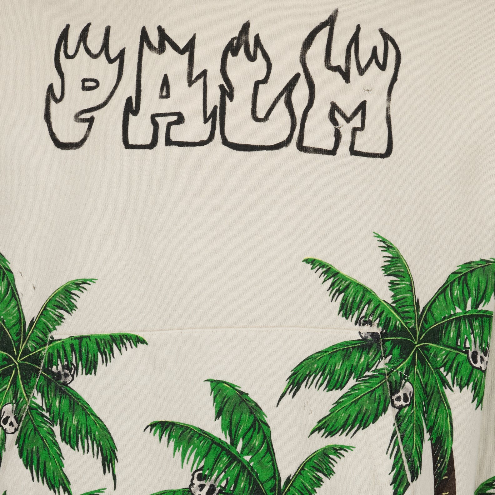 Moletons Sweat à capuche Palms & Skull Palm Angels Bege Homme
