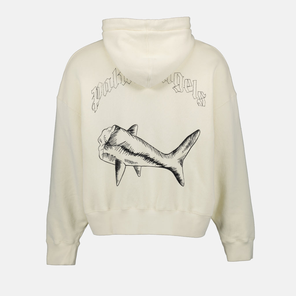 Sweatshirts Sweat à capuche Split Shark Palm Angels Beige Homme