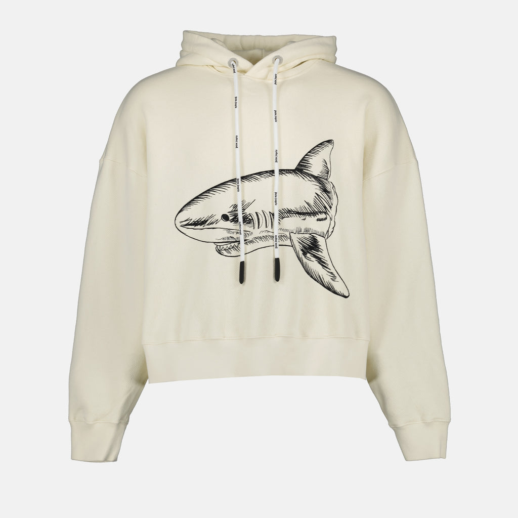 Sweatshirts Sweat à capuche Split Shark Palm Angels Beige Homme