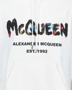 Sweatshirts Graffiti Hoodie Alexander McQueen White Man