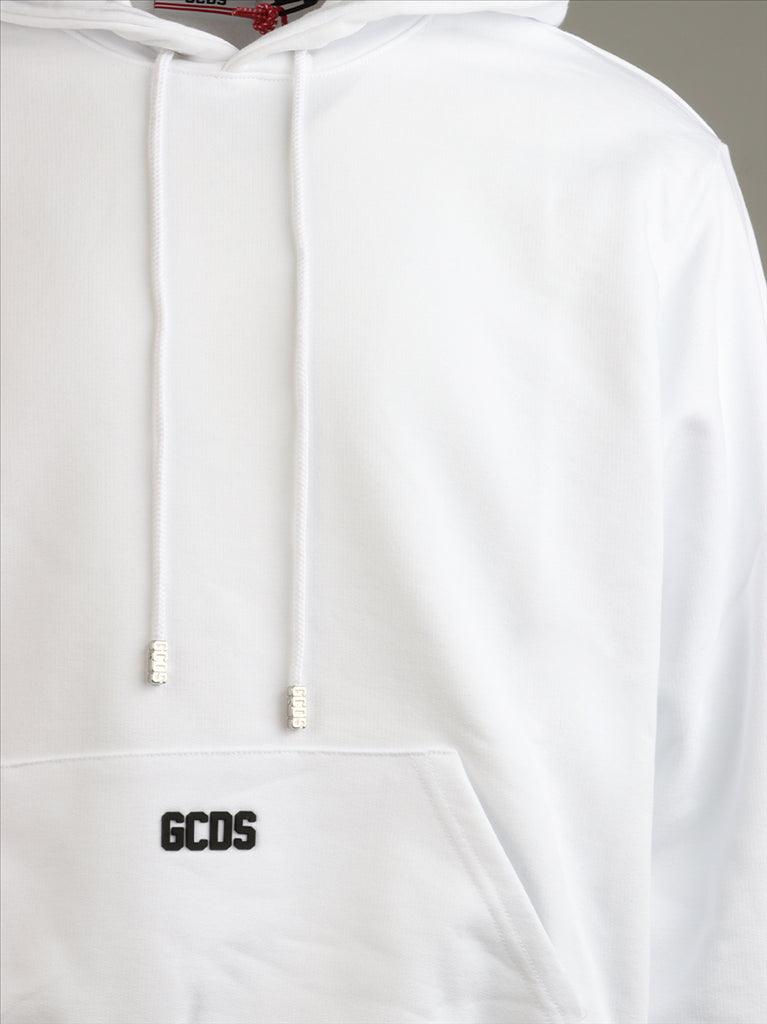 Sweatshirts Sweat à capuche à logo GCDS Blanc Homme