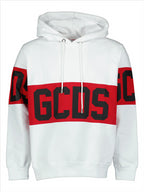 Felpe Sweat à capuche à logo GCDS Bianco Homme