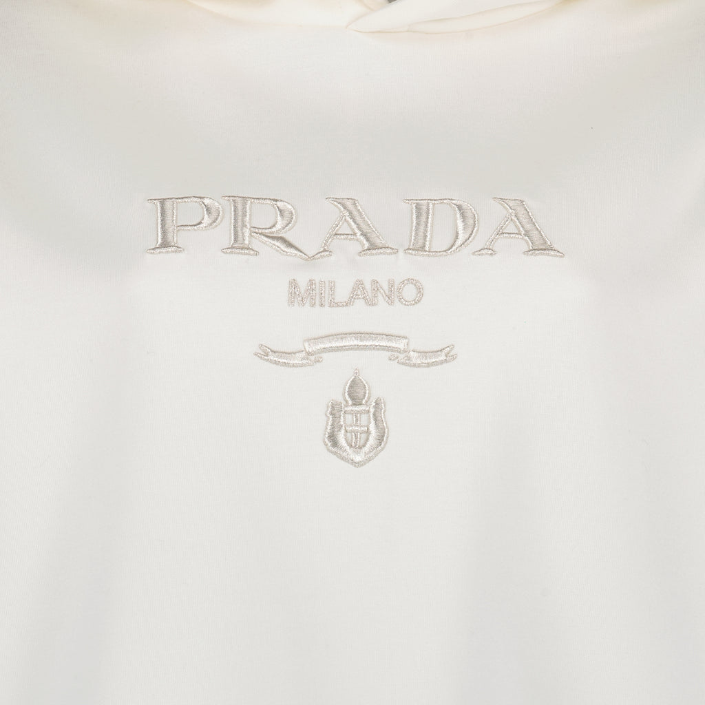 Sweatshirts Sweat à capuche Prada Blanc Femme