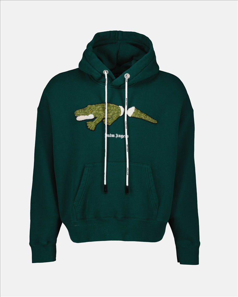 Sweatshirts Sweat à capuche Croco Palm Angels Vert Homme