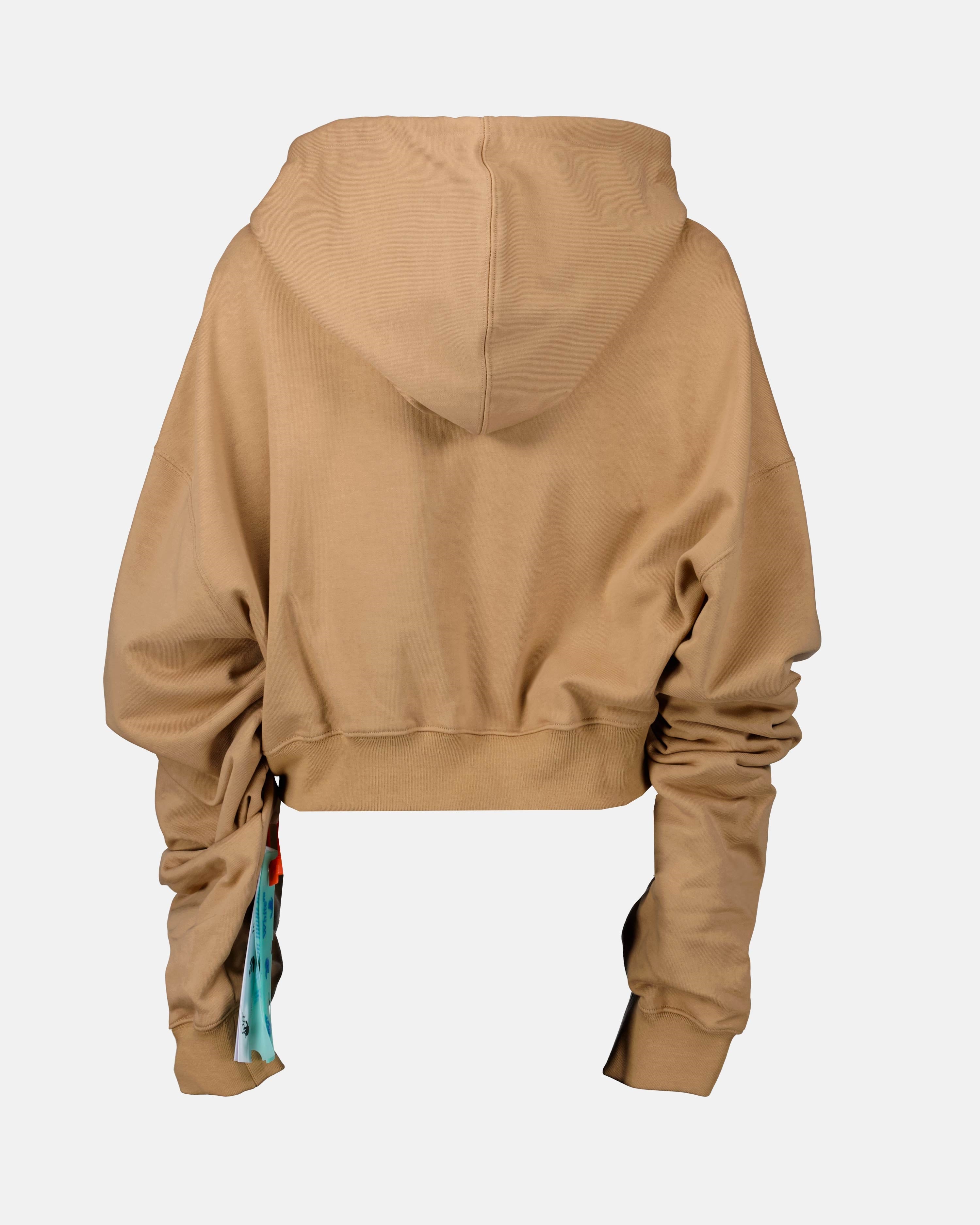 Sweatshirts Cropped hoodie Off-White Brown Women