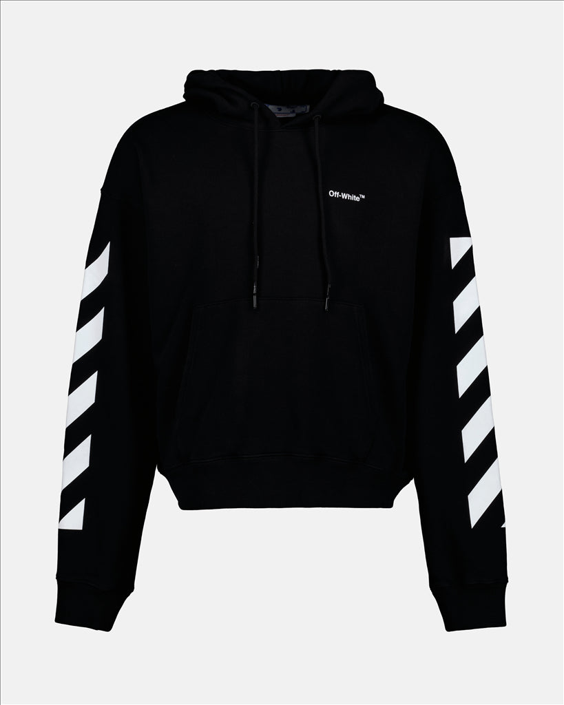Sweatshirts Sweat à capuche Diag Helvetica Off-White Noir Homme