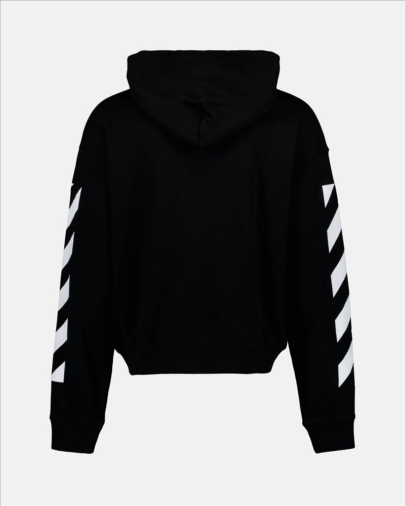 Sweatshirts Diag Helvetica Hoodie Off-White Black Man
