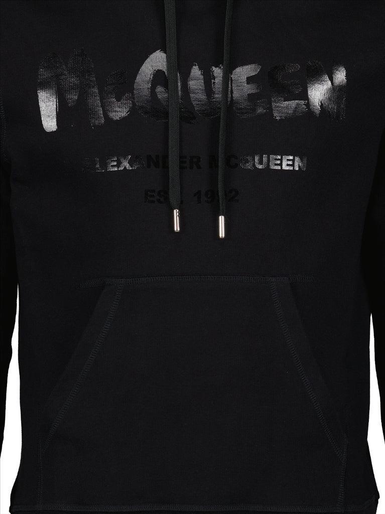 T-shirts Sweat à capuche Graffiti Alexander McQueen Noir Homme