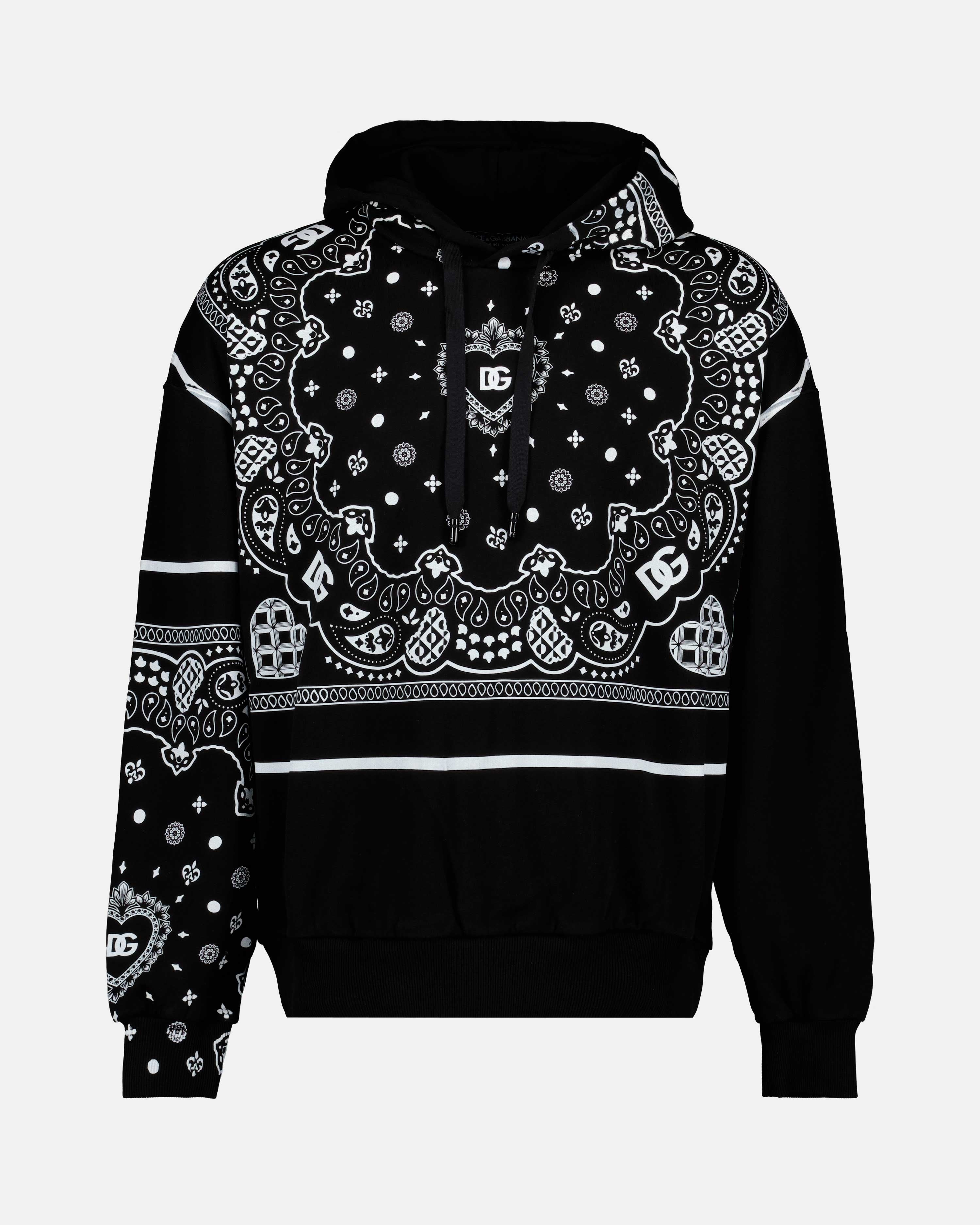 T-shirts Sweat à capuche imprimé DG Dolce & Gabbana Noir Homme