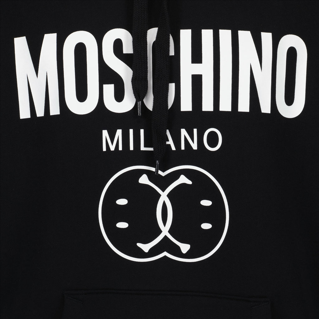 Sweatshirts Printed hoodie Moschino Black Man