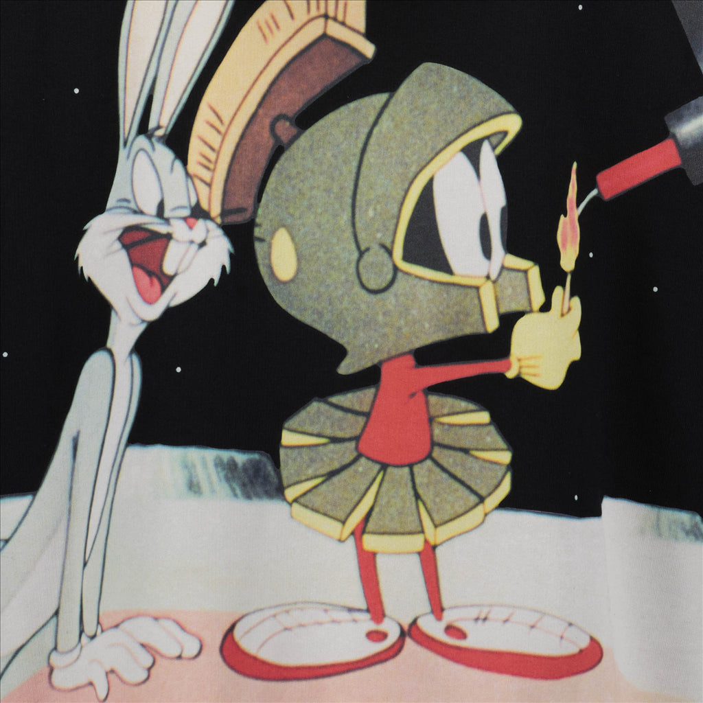 Sweatshirts Sweat à capuche Looney Tunes Space GCDS Noir Homme