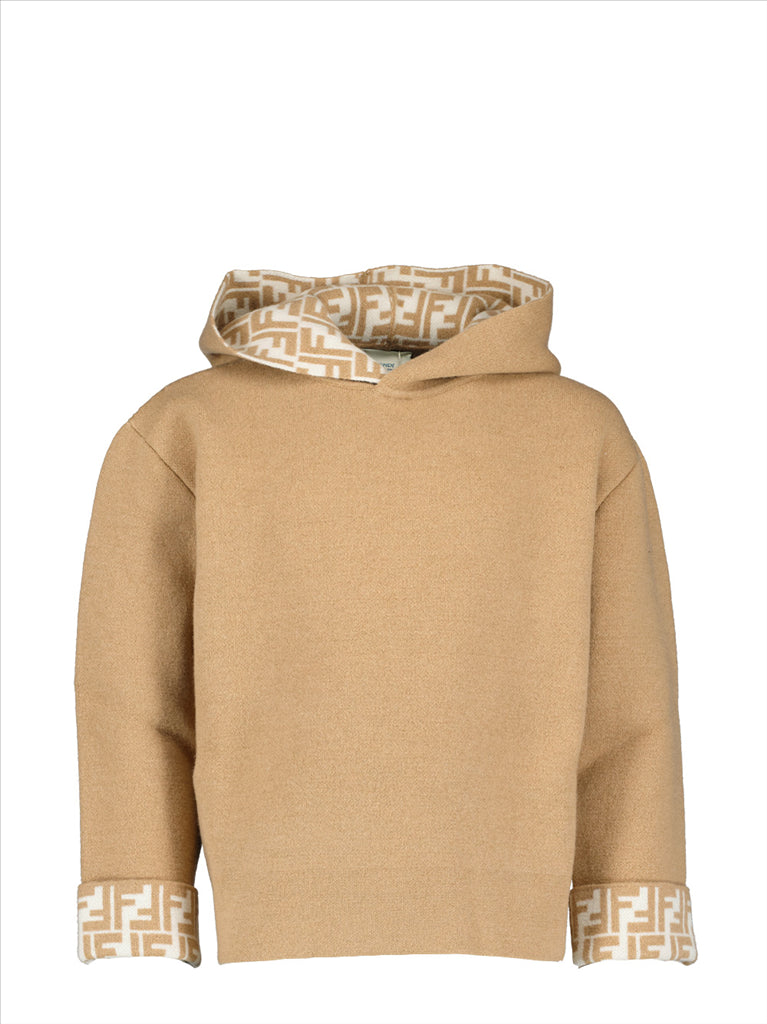 Bekleidung Sweatshirt FF aus Wolle Fendi Braun Kinder