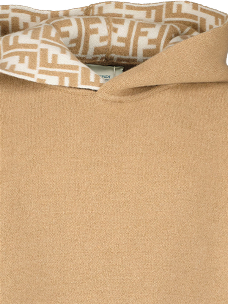Bekleidung Sweatshirt FF aus Wolle Fendi Braun Kinder