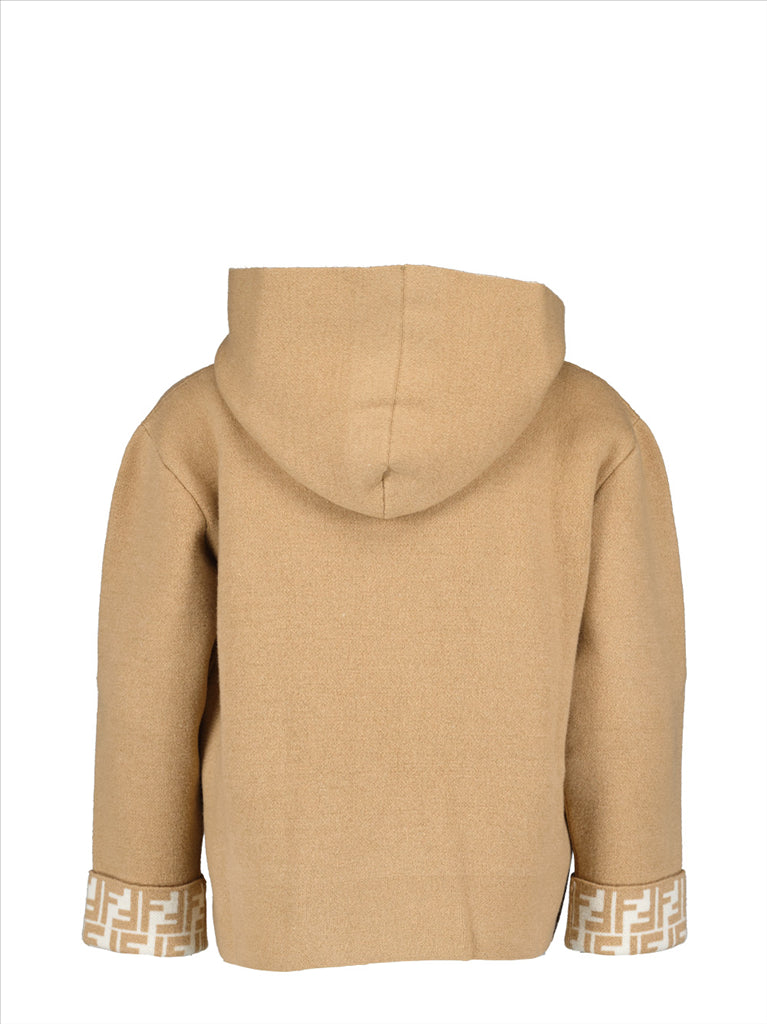 Bekleidung Sweatshirt FF aus Wolle Fendi Braun Kinder