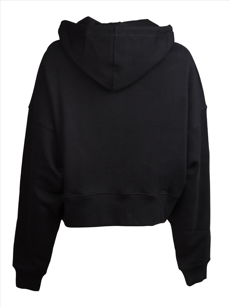 Sweatshirts Sweat à capuche à logo MSGM Noir Femme