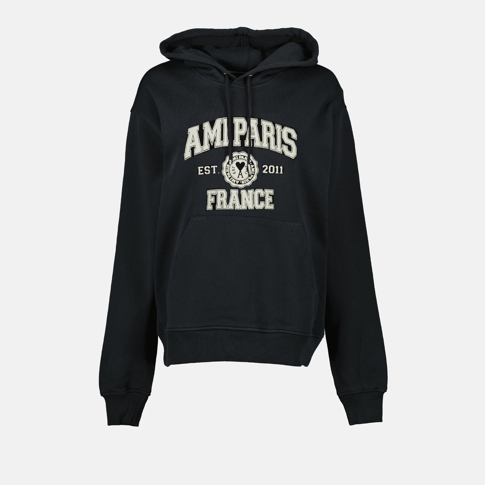 Sweatshirts Sweat à capuche Ami France Ami PARIS Noir Unisexe