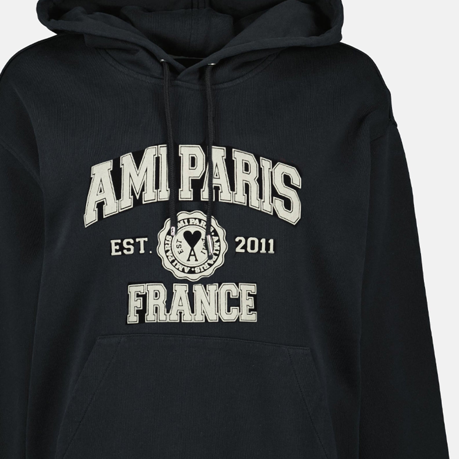 Sweatshirts Sweat à capuche Ami France Ami PARIS Noir Unisexe