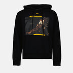 Felpe Sweat à capuche Caravaggio Arrow Off-White Nero Homme