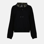 Sweatshirts Vintage Check Hoodie Burberry Black Women