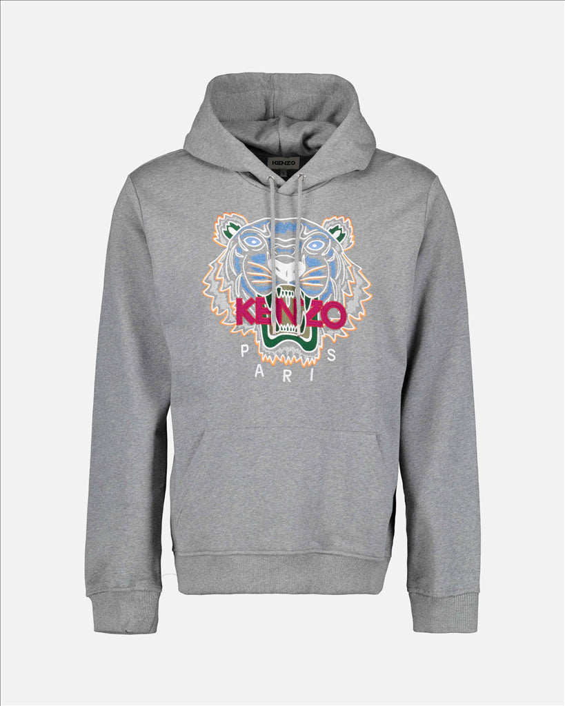 Sweat à capuche Tiger Gris