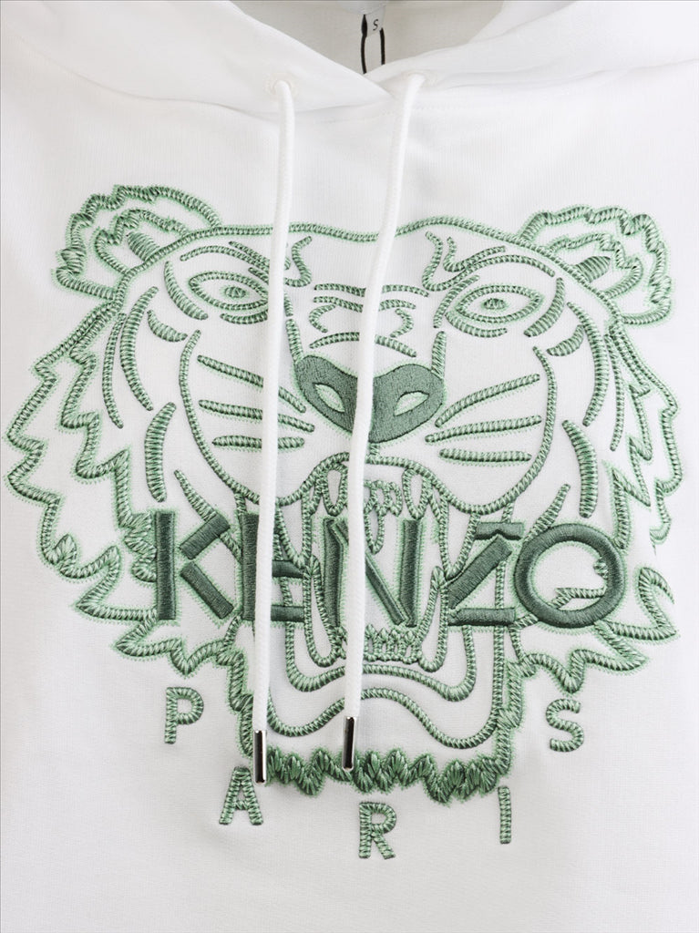 Sweatshirts Sweat à capuche Tigre Kenzo Blanc Femme