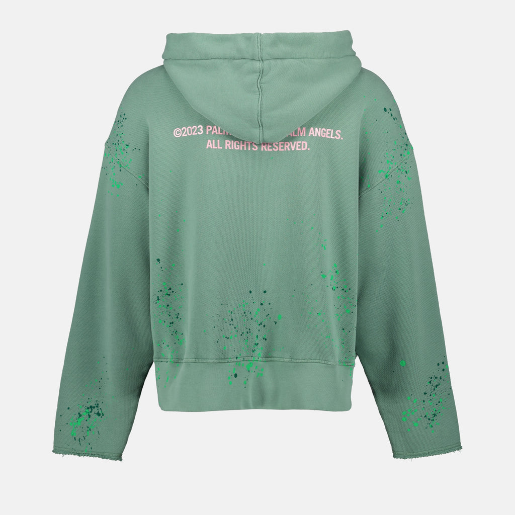Maille Sweat à capuche PXP painted Palm Angels Vert Homme