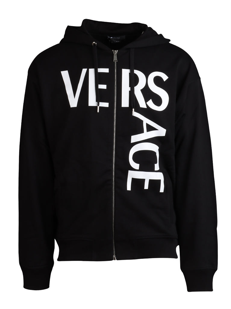 Sweatshirts Sweat zippé à logo Versace Noir Homme