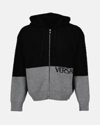 Sweatshirts Sweat zippé en laine Versace Noir Homme