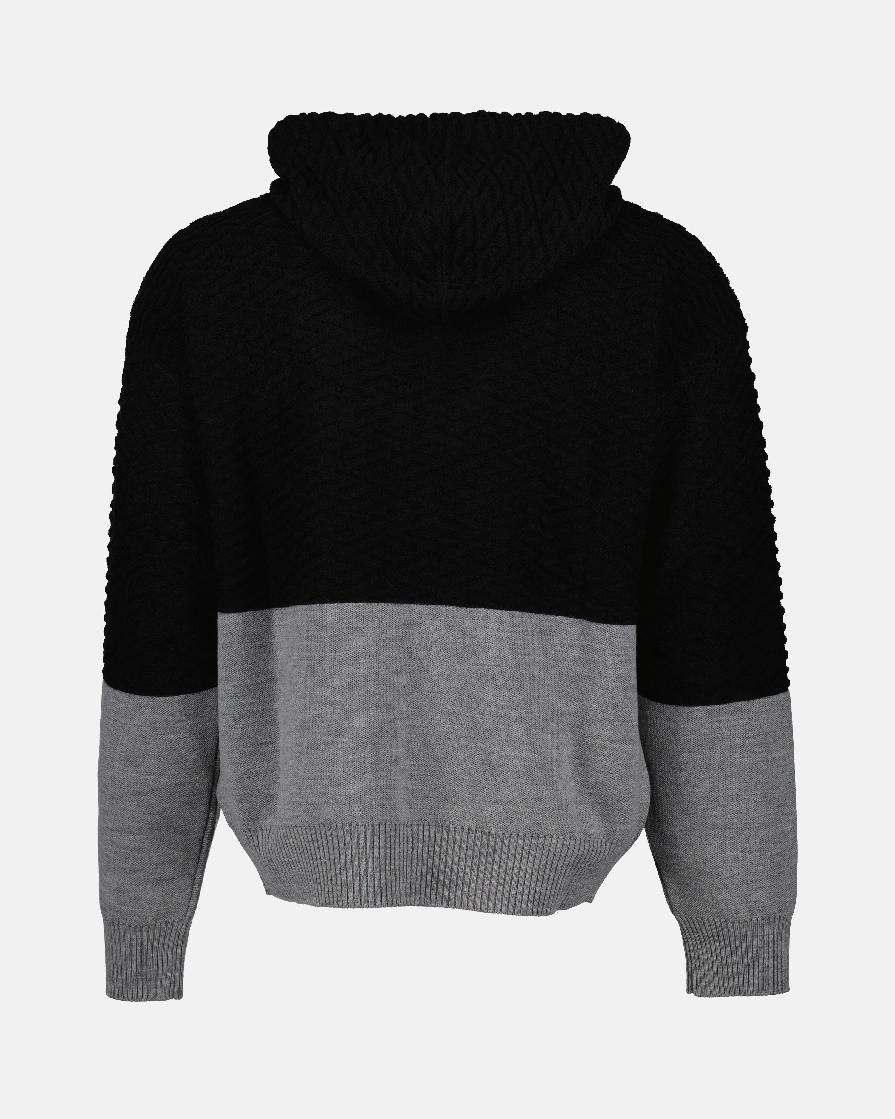Sweatshirts Sweat zippé en laine Versace Noir Homme