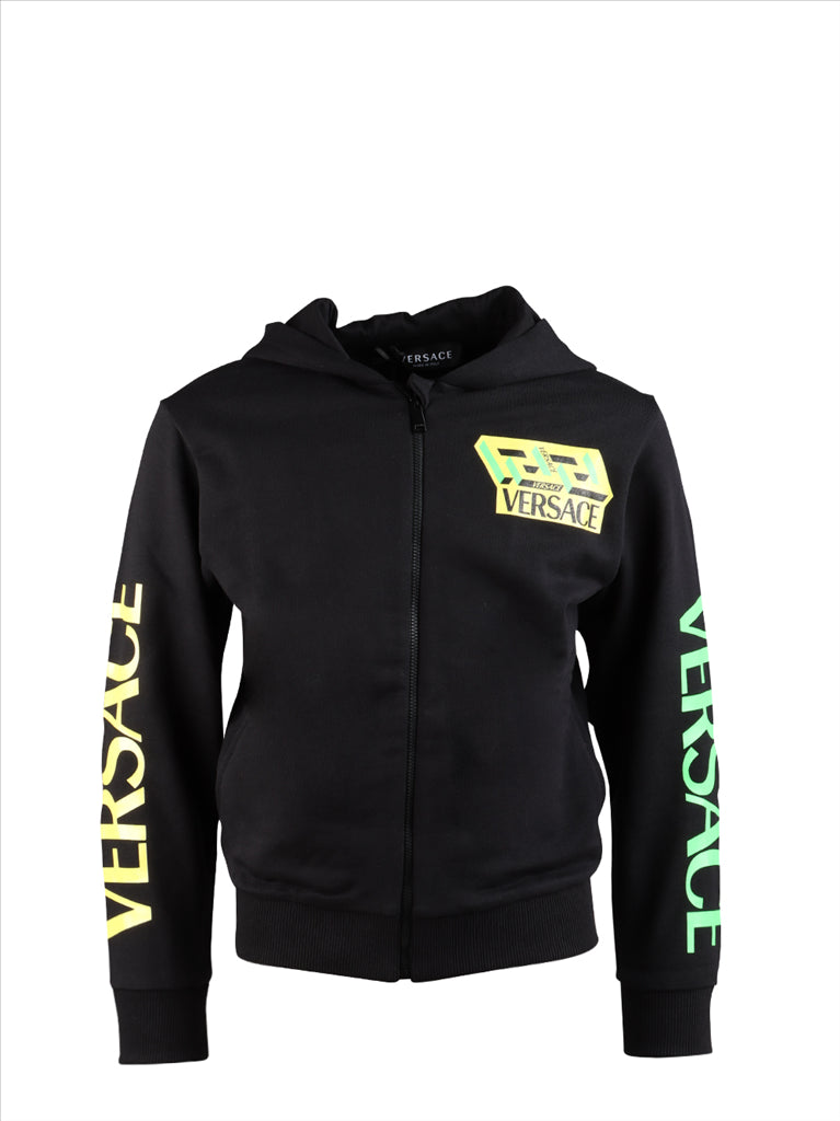 Vêtements Sweat zippé La Greca Accent Versace Noir Enfants
