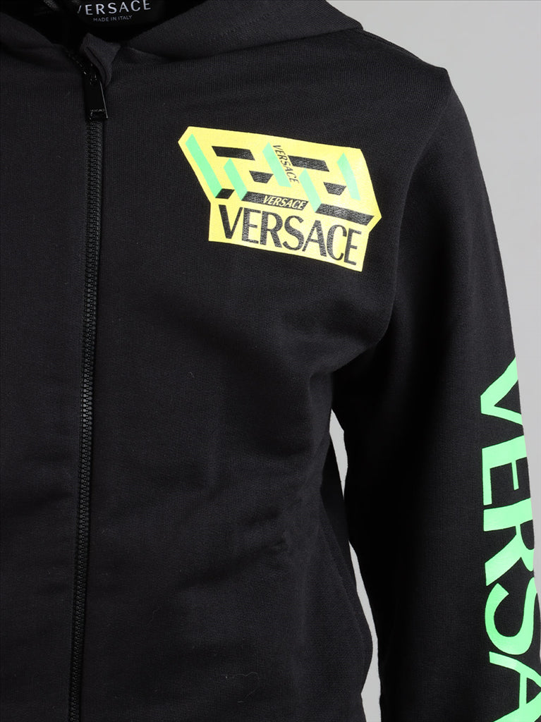 Vêtements Sweat zippé La Greca Accent Versace Noir Enfants