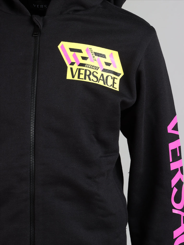 Vêtements Sweat zippé La Greca Accent Versace Noir Enfants