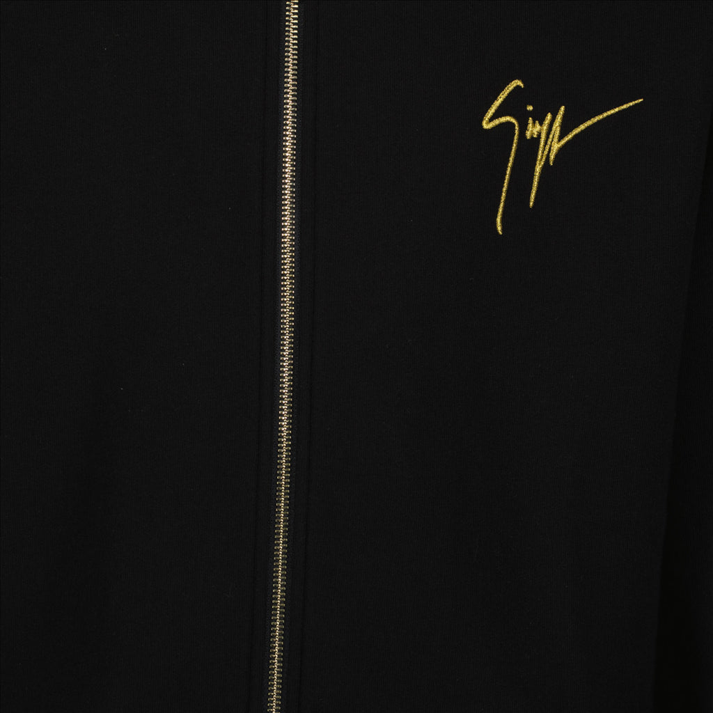 Sweatshirts Logo zipped sweatshirt Giuseppe Zanotti Black Man