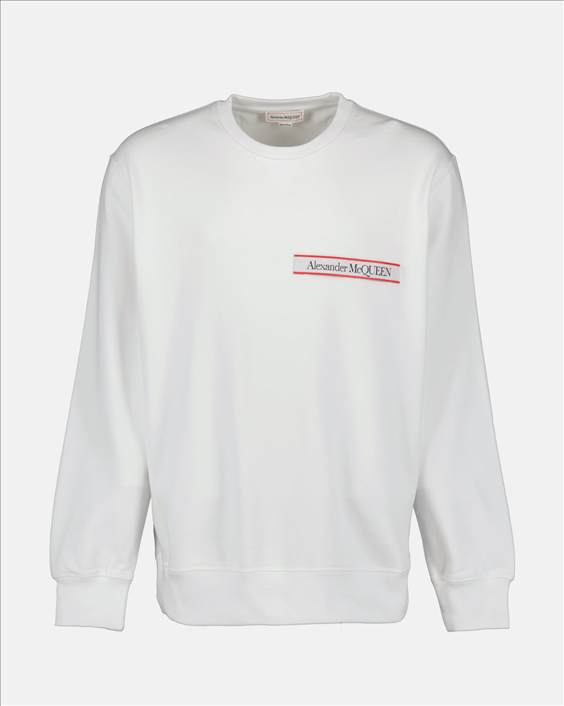 Sweatshirts Sweatshirt à logo Alexander McQueen Blanc Homme